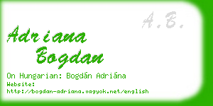adriana bogdan business card