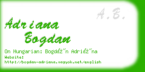 adriana bogdan business card